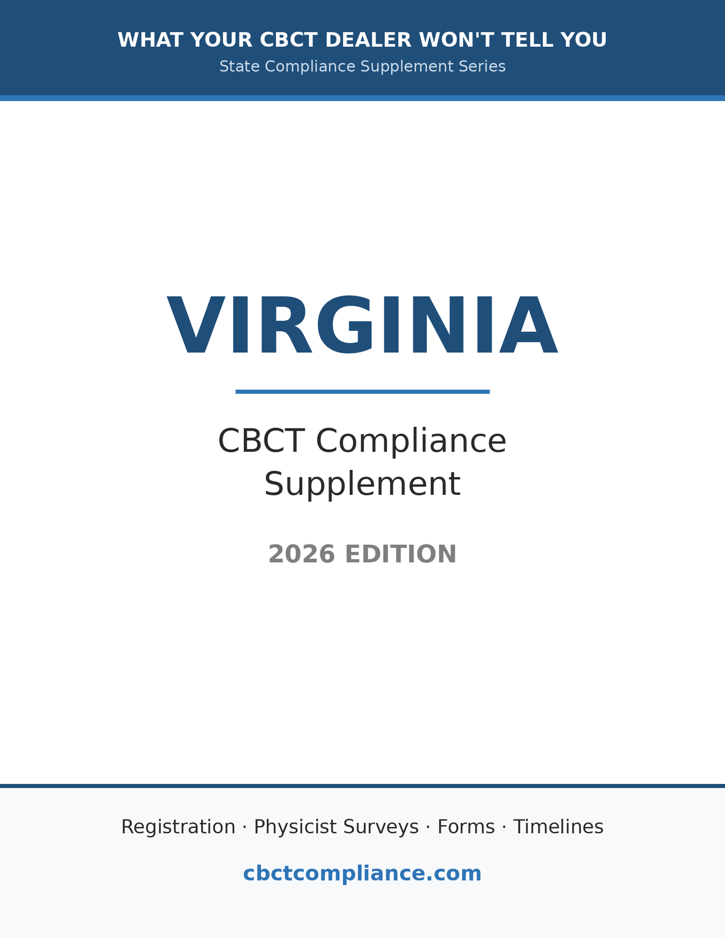 Virginia CBCT Compliance Guide (2026 Edition)