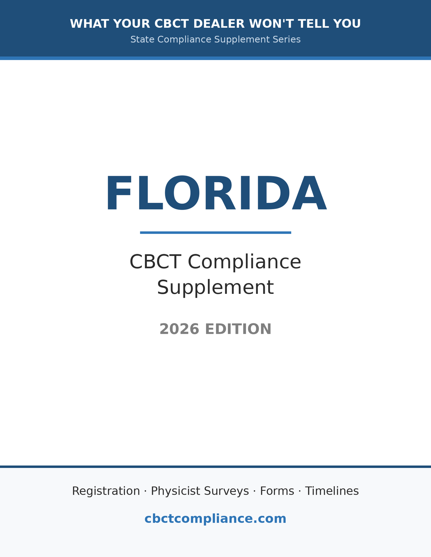 Florida CBCT Compliance Guide (2026 Edition)