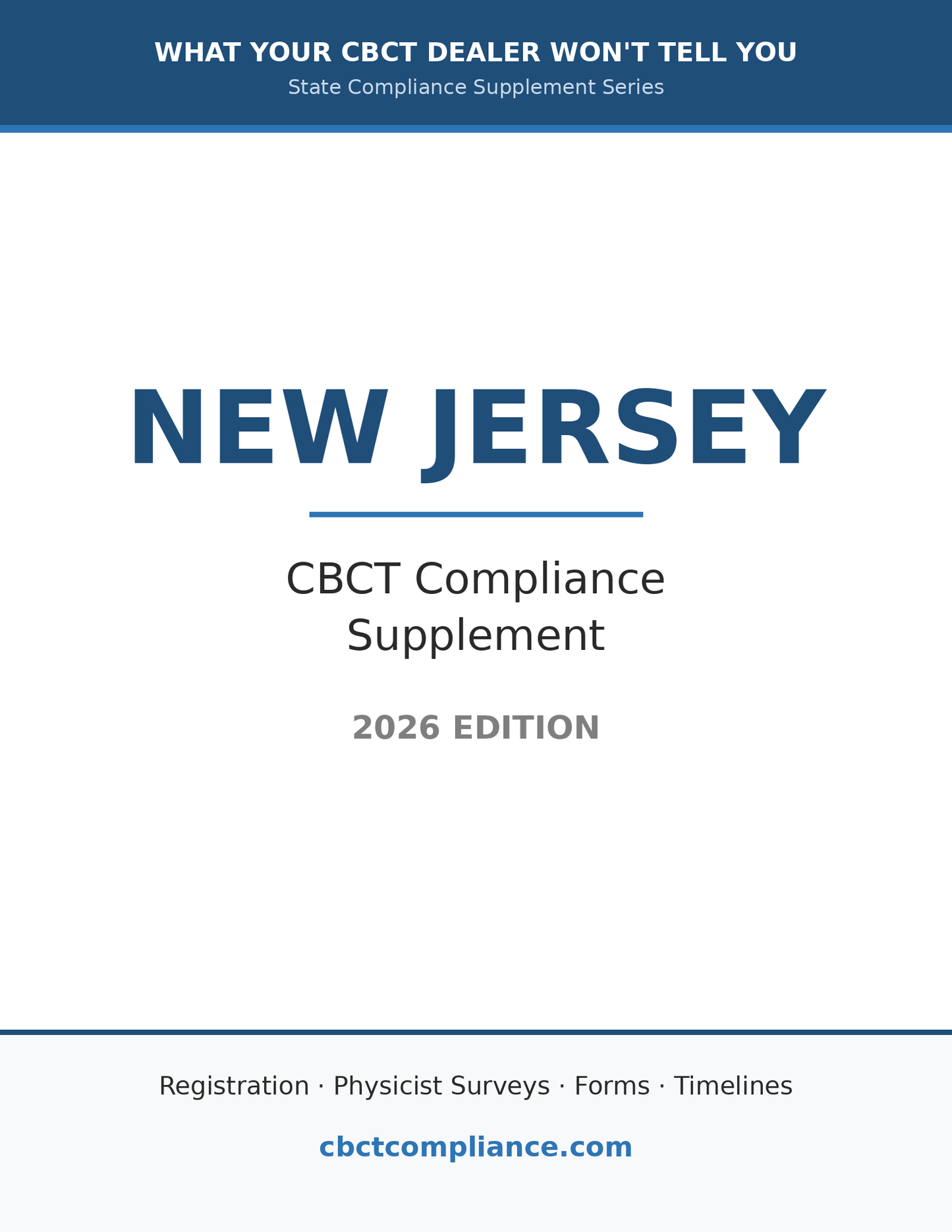 New Jersey CBCT Compliance Guide (2026 Edition)