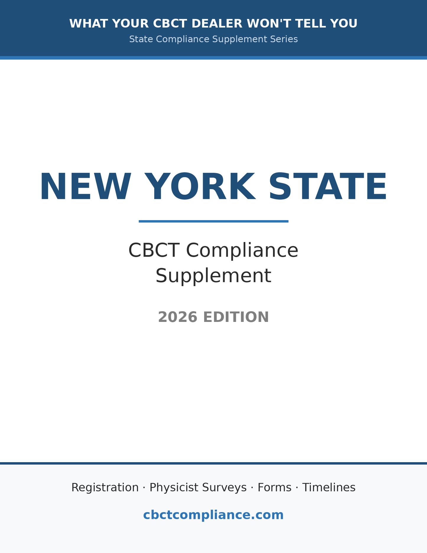 New York State CBCT Compliance Guide (2026 Edition)
