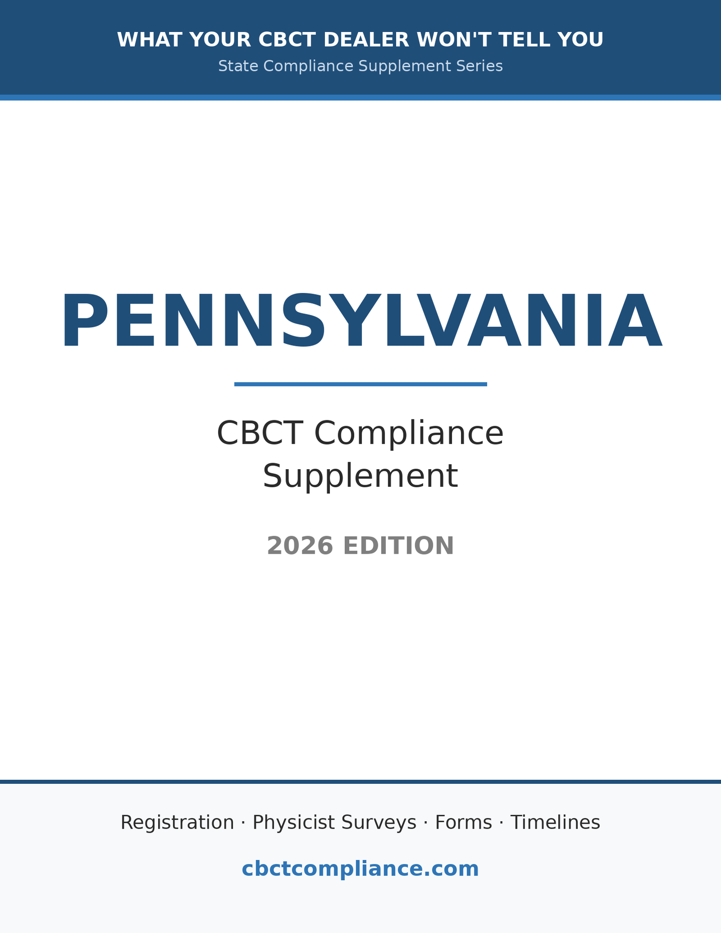 Pennsylvania CBCT Compliance Guide (2026 Edition)